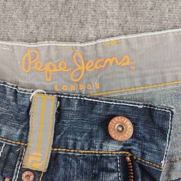 VTG Men 32x32 Pepe Jeans London Baggy Wide Leg Streetwear Skater Y2K Embroidered - Picture 8 of 8